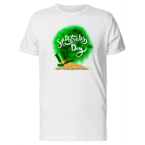 St Patricks Day Gold Coins T-Shirt Men -Image by Shutterstock, Male Medium