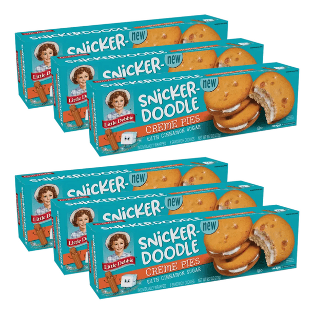 Little Debbie Snickerdoodle Creme Pies, 6 Boxes, 48 Individually
