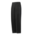 thumbnail image 4 of LMOIPLI Men's High Waist Pleated Wide Leg Dress Pants Button Closure Casual Loose Straight Leg Trousers with Pockets for Work Black M, 4 of 6