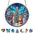 thumbnail image 2 of Aoznliie Christmas Acrylic Puzzle Suncatcher, Stained Glass Style Suncatcher for Window Decor, 7.5 inch Gift for Xmas, Mom, Birthday, Housewarming, 2 of 8