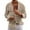 A-Khaki811, variant on XIAONU Men's Textured Linen Shirt Loose Long Sleeve Collared Button Down Tops Lightweight Casual Vacation Shirts
