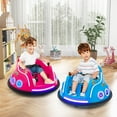 thumbnail image 2 of Gymax 12V Kids Ride on Bumper Car Remote Control w/ Flashing LED Light & Music Pink, 2 of 9