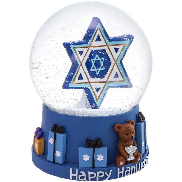 Kurt Adler Musical Hanukkah Star of David Waterglobe photo 2