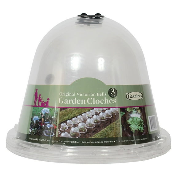 Tierra Garden Original Victorian Bell Plant Covers, 13.5" x 10.25", Plastic, with Air Vents, 3 Pack