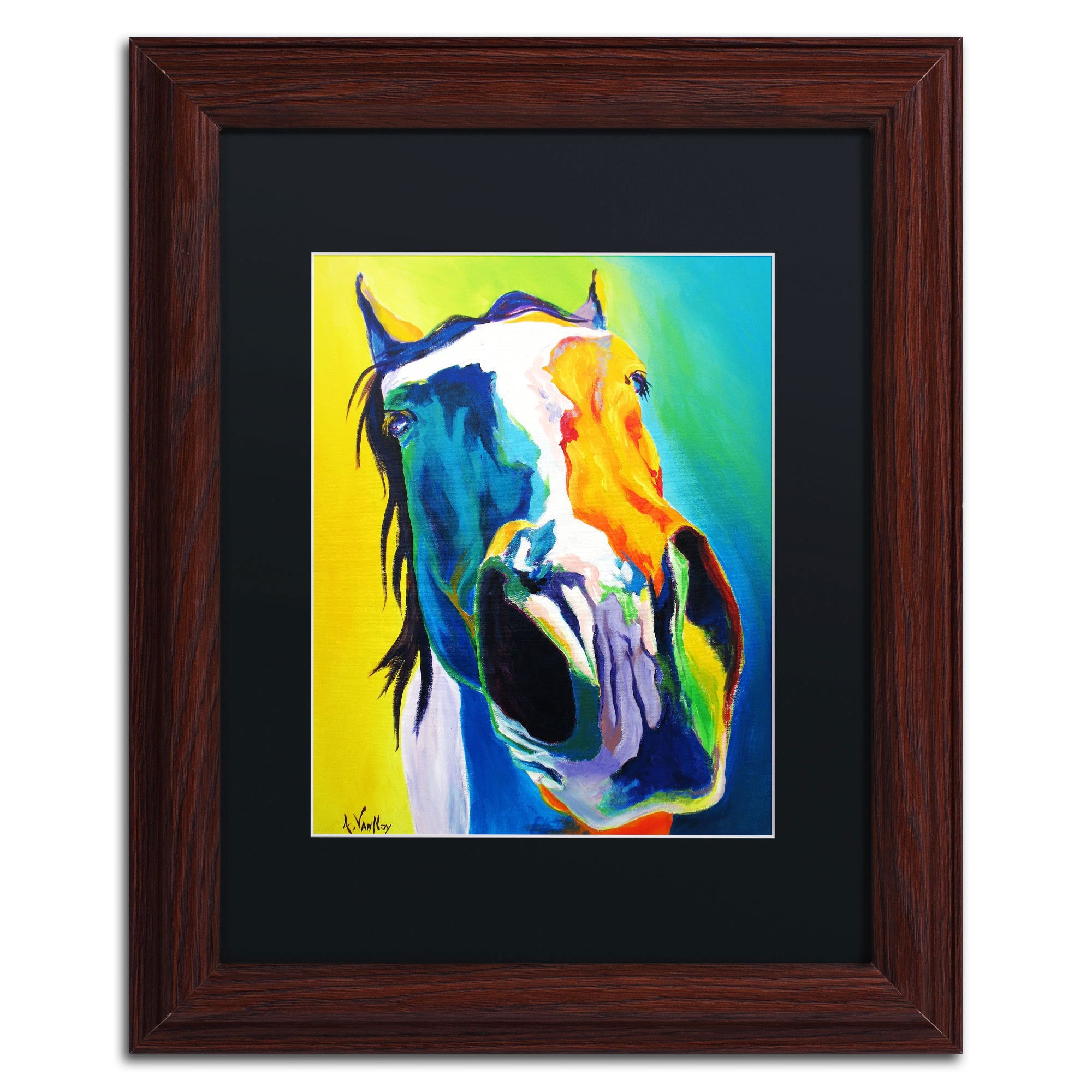 Up Close and Personal Artwork DawgArt in White Matte and Black Frame 11 by 14-Inch