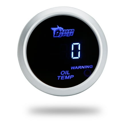 Digital Oil Temp Temperature Meter Gauge with Sensor for Auto Car 52mm 2in LCD 40~150 Celsius Degree Warning Light (Best Automotive Gauges For The Money)
