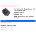 thumbnail image 2 of Fog Light Switch - Compatible with 2005 - 2011 Chrysler 300 2006 2007 2008 2009 2010, 2 of 2