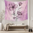 thumbnail image 5 of Pink Floral Tapestry for Bedroom Wall Hanging Tapestry, Vintage Botanical Gradient Pastel Painting Ceiling Backdrop Tapestries Poster Blanket Wall Decor for Teens Room Living Room Dorm 39" x 59", 5 of 8
