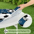 thumbnail image 5 of Blue Soccer Balls Pattern Round Fitted Tablecloth with Elastic Edge,Dining Table Cover Waterproof,Outdoor Round Tablecloth for Camping,Dining,Indoor and Outdoor, 5 of 7
