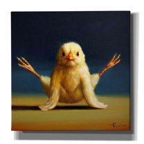 Epic Graffiti 'Yoga Chick Firefly' by Lucia Heffernan, 18"x18"