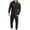 Dark Gray, variant on BXINGOHAI Men's Hooded Jumpsuit Zip Up One Pieces Pajamas Pullover Playsuit Jogger Sweatsuit Long Sleeve Overall Romper With Pocket Navy,XXL