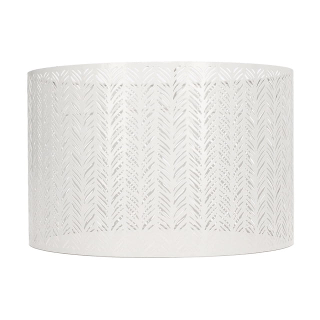 Pantalla de lámpara de tambor E27 E14 Clip en forma de hoja de abeto, cubierta de pantalla decorativa de Metal hueca para lámpara de techo de pared de mesa, color blanco