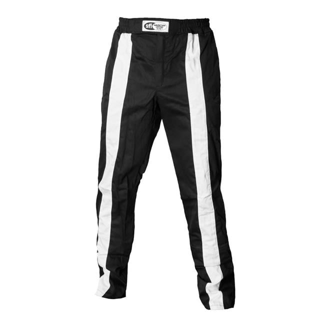 Black/White, 5X-Small K1 Race Gear Triumph 2 Single Layer SFI-1 Proban Cotton Fire Pants