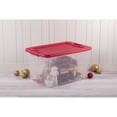 thumbnail image 4 of Sterilite 64 Qt. Clear Plastic Latching Lid Storage Container Tote, 12 Pack, 4 of 9