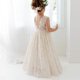 thumbnail image 3 of Vestido de encaje para niñas, Vestidos de fiesta de boda de flores para niños, Vestidos de tul con perlas para niñas, Vestidos de princesa para niños de verano, 3 of 5