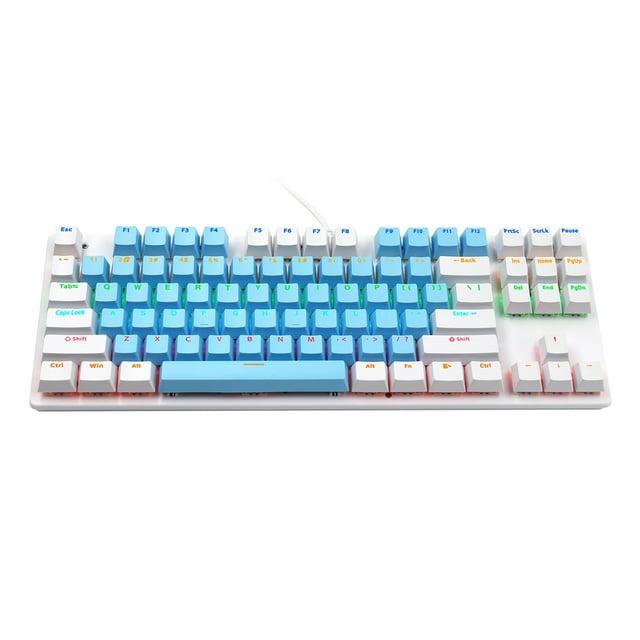 Câble mécanique 87-Key Clavier mécanique de jeu Rainbow rétroéclairé Clacher pour PC Ordinateur portable pour jeu et bureau