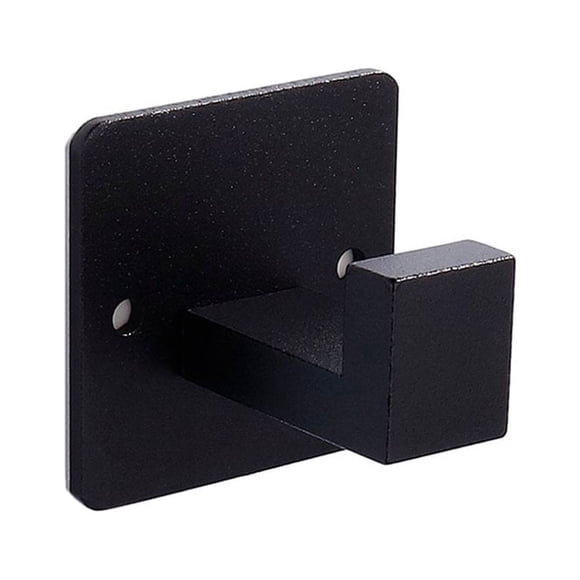 2pcs Bathroom Hook Robe Bathrobe Hook Wall\-mounted Kitchen Closet Washroom Hangers Clothes Handbag Hanging Holder Bracket Black