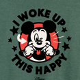 thumbnail image 3 of Disney - Mickey & Friends - Mickey Mouse - I Woke Up This Happy - Wink - Women's Lightweight French Terry Long Sleeve Shirt, 3 of 5