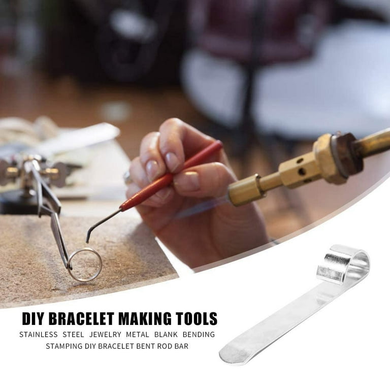 Bracelet Bending Bar Kit, 10 Pcs Stainless Steel Bracelet Blank