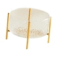 thumbnail image 2 of jifeng Bol à Fruits Plat à Fruits Cylindrique avec Support Doré Plateau à Fruits Portable Rangement Transparent, 2 of 9