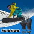 thumbnail image 5 of USB Heated Gloves Winter Hand Warmers - Touchscreen Compatible with 3 Adjustable Temperature Settings, Ideal for Commuting & Outdoor Work, Keep Hands Warm & Flexible, 5.9*13.77in, Black, 5 of 5