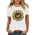 thumbnail image 2 of Cavosen Patriotic Clothes for Women Petite 4th of July Short Sleeve Crew Neck Tops USA Flag Print T Shirts Lady XL Red White and Blue Casual Tops Funny Patriotic Tunic Tees 2025 Patriotic Clothes, 2 of 8