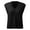 Black, variant on Splozh Women Sweater Fall Women Casual Print Sleeveless V Neck Ribbed Knit Split Pullover Sweater Vest Blouse Yellow,L