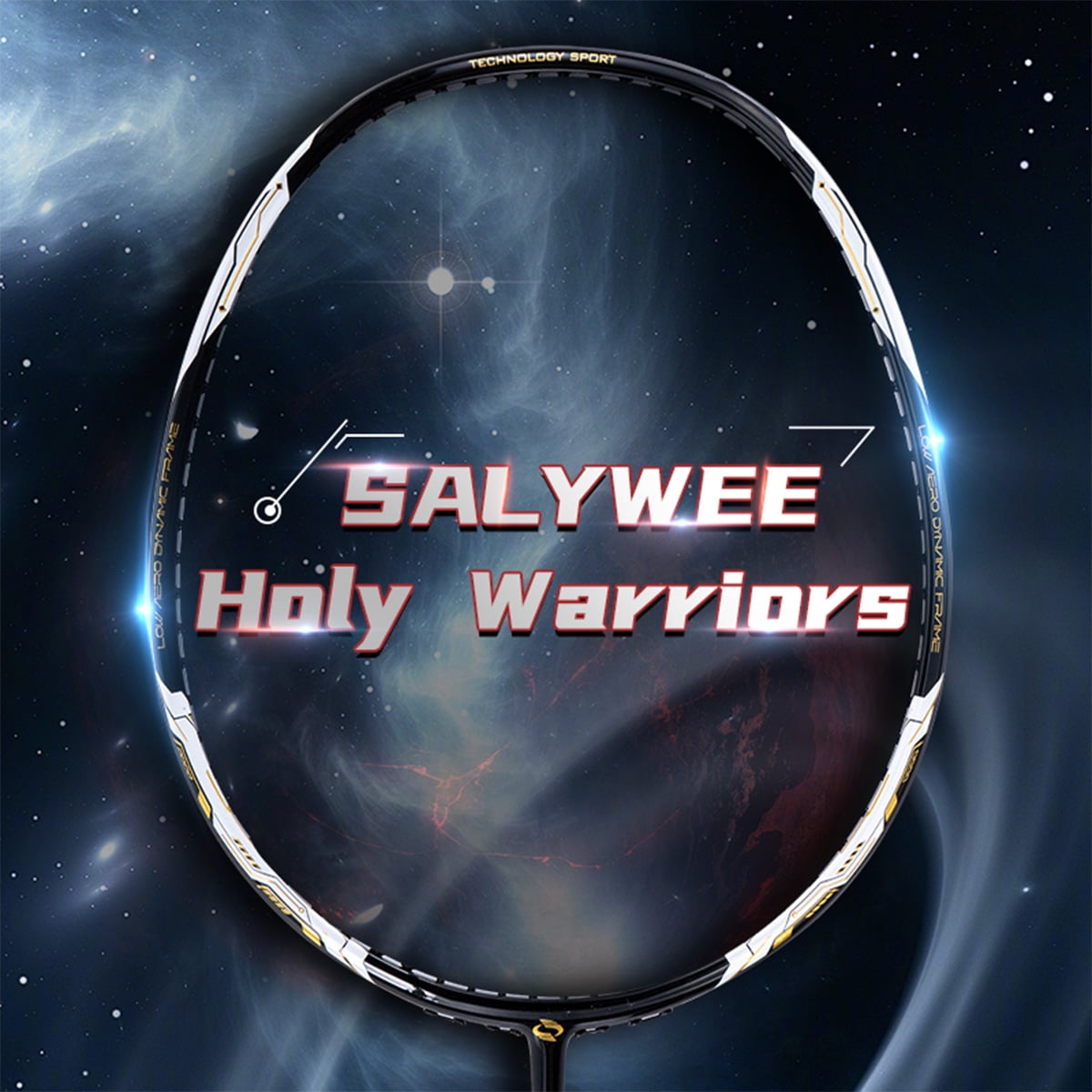 SALYWEE Holy Warrior Series Badminton Racket Tension 26-28lbs - Ultra-Light Carbon, Durable, 2pcs Set with Free Bag and Tapes, Pro-Grade Carbon Shaft, SALYWEE Holy Warrior Series Badminton Racket Tension 26-28lbs - Ultra-Light Carbon, Durable, 2pcs Set with Free Bag and Tapes, Pro-Grade Carbon Shaft,