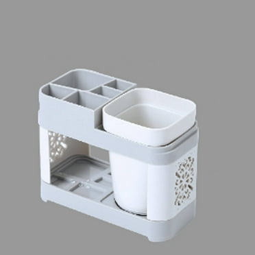 ACDANC Toothbrush Holders,Stylish Integrated Breathable Pattern Toothpaste Squeezer,Convenient UV Toothbrush Sanitizer Holder,Compact Toothpaste Dispenser for Bathroom Organization