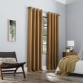 thumbnail image 4 of Clean Window Grid Mosaic Recycled Fiber Blackout Grommet Curtain Panel, 50" x 84", Pecan, 4 of 4