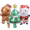 thumbnail image 2 of Globos navideños 2024 Globos de Papá Noel Hombre de jengibre Árbol de Navidad Decoración navideña Globo de película de aluminio, 2 of 5