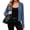 New-Blue, variant on Diufon Fall Thin Cardigan for Women Solid Color Lightweight 3/4 Sleeve Button Down Blouse Fall Fashion Cardigans