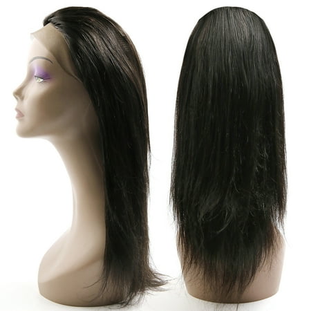 - Unique Bargains Straight 360 Closure Human Hair Full Lace 12