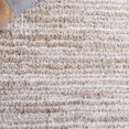 thumbnail image 6 of SAFAVIEH Rumi Barrett Striped Polyester Shag Area Rug, Ivory/Beige, 6'7" x 6'7" Round, 6 of 7