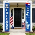 thumbnail image 1 of CaiYueKe 4th of July Decorations Patriotic Decorations Red White and Blue Banner Outdoor Hanging American Flag Porch Decor for Fourth of July Veterans Labor Memorial Presidents Flag Election Day, 1 of 7