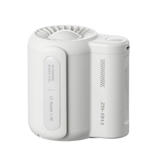 Ventilador Eléctrico Sin Aspas para Montar en la Cintura, para Acampar, Portátil, con Clip para Cinturón, Silencioso, para Exteriores, Sin Aspas, Color