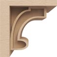 thumbnail image 3 of 4"W x 4"D x 4"H Wide Alma Rough Cedar Woodgrain TimberThane Corbel, Primed Tan, 3 of 6