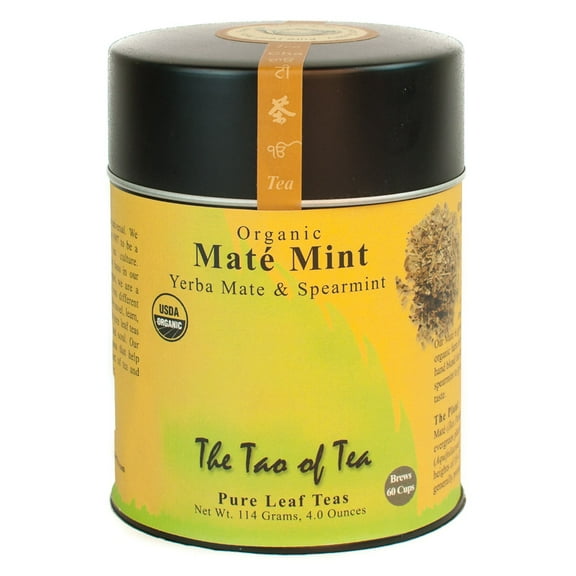 The Tao of Tea, Organic Mate Mint Tea, Loose Leaf Tea, 4 Oz Tin