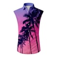 thumbnail image 5 of LTTVQM Hawaiian Shirts for Men 2026 Summer Beach Sleeveless Button Down Shirt Casual Loose Tropical Print T Shirts Basic Clothing Pink L, 5 of 5