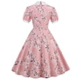 thumbnail image 4 of Pompotops Femmes Col Rond Mode Casual Couleur Unie Fente Irrégulière Jupe Sans Manches Robe de Fermeture à Glissière, 4 of 7