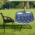 thumbnail image 7 of Coolnut 60" Madala Outdoor Tablecloth with Umbrella Hole and Zipper, Waterproof Round Tablecloth for Party,Patio,Picnic,Holiday Dinner,Summer, 7 of 7