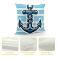 thumbnail image 4 of COMIO Anchor Pillow Covers Nautical Ship Boat Blue and White Stripes Throw Pillow Case Pillow Sham Cushion Cover Printed One Side, 4 of 5