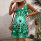 thumbnail image 2 of Vestido de Verano para las Mujeres Impresión de la Moda Bolsillo sin Mangas Cuello en V, Vestido Casual para la Playa Y Diario, 2 of 5