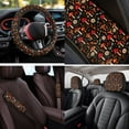 thumbnail image 4 of Uorisanigo Mushroom Flower Car Accessories Set 14 Pcs with Cars Seat Covers Steering Wheel Accessories and Seat Belt Pads Auto Console Cover Cars Headrest Cover Comfortable for Car SUV, 4 of 6
