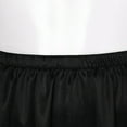 thumbnail image 5 of YUUMIN Women's Soft Satin Half Slips for Under Dresses Anti-static Elastic Waist Plus Size Long 35cm Black S, 5 of 7