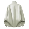 thumbnail image 6 of Fall Jackets for Men Windbreaker Stand Up Collar Full Zipper Solid Color Fashion Casual Outerwear with Pockets White XXL, 6 of 7