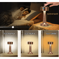 thumbnail image 3 of Lámparas Mesa Escritorio Recargables Decorativas Noche Led Cobre-Mancuerna, 3 of 4