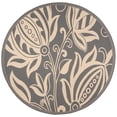 thumbnail image 2 of Safavieh Courtyard Crystal Floral Indoor/Outdoor Area Rug, Gray/Natural, 6'7" x 6'7" Round, 2 of 8