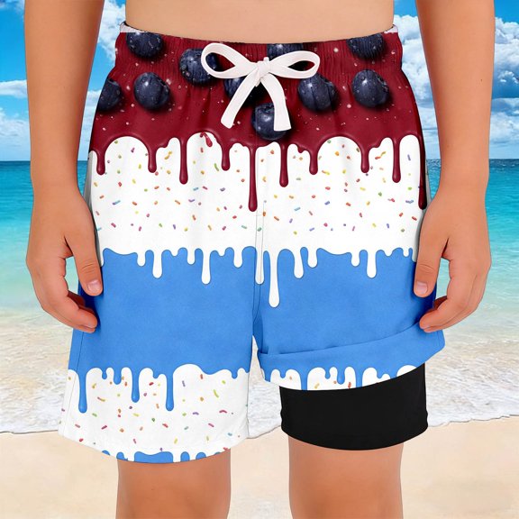 Shachafan Boys Summer Casual Shorts High Waist Comfortable Loose Fit Printed Elastic Waistband Playwear Shorts For Kids Toddler Shorts for Boys
