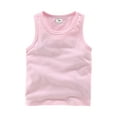 thumbnail image 1 of Girls Tops Vest Comfortable Soft Breathable Solid Color Casual Short Sleeve Vest, 1 of 2